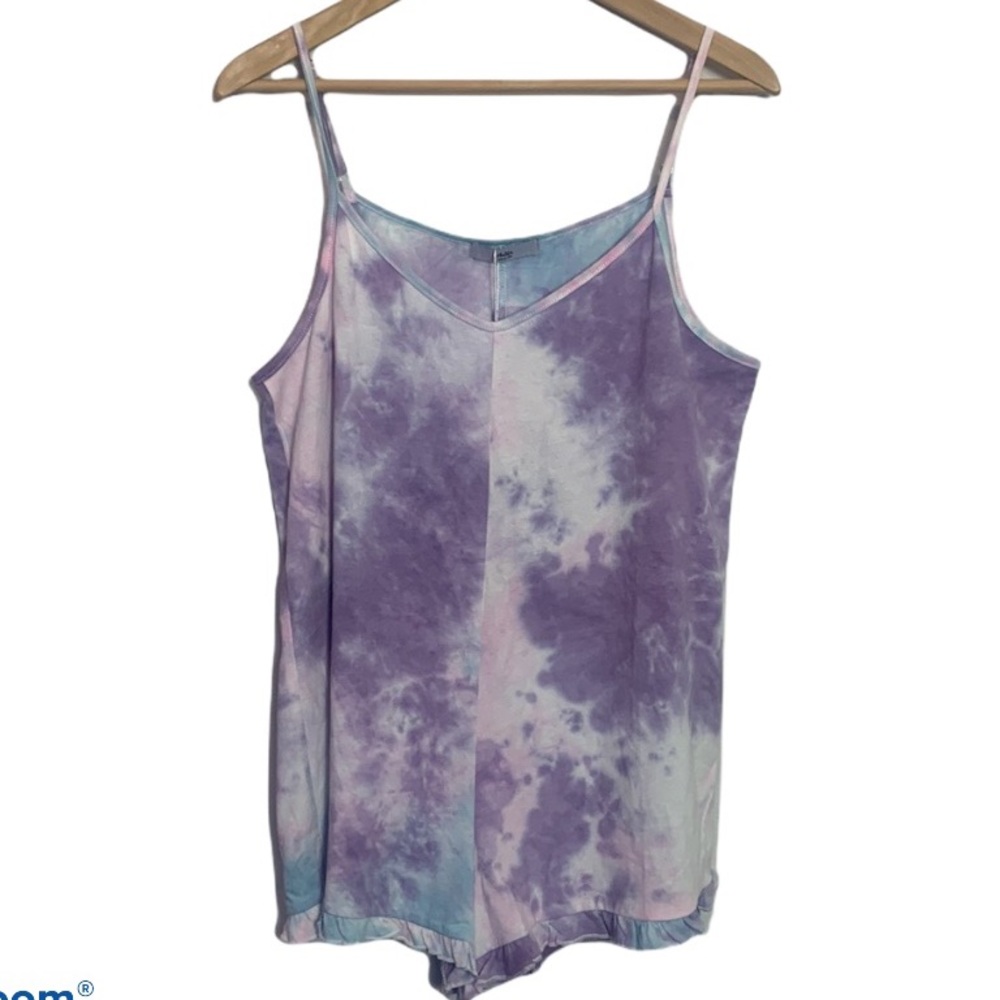 Adika Tie Dye Spaghetti Strap Tank Bodysuit Sz S/M